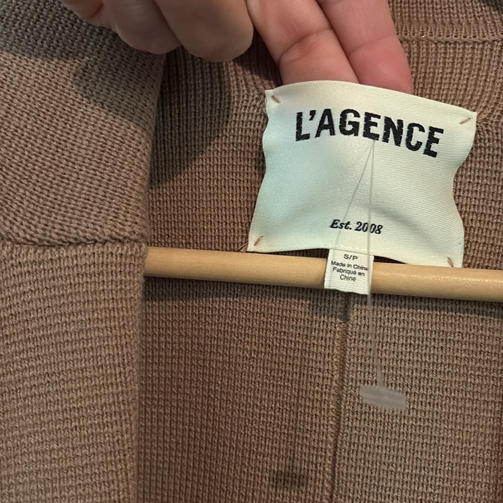 L'Agence Sofia Knit Blazer, Small in Gingersnap - Picture 6 of 13